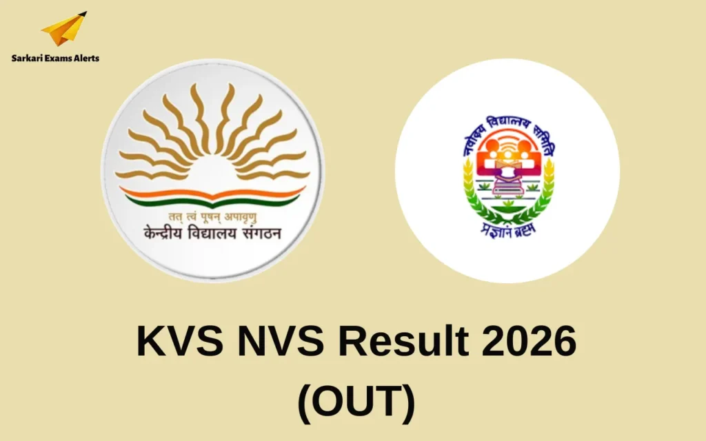 KVS NVS Result 2026 (Out) for Teaching & Non-Teaching, Merit List PDF Download Link Active