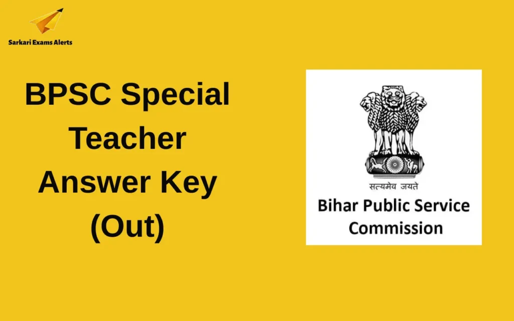 BPSC Special teacher answer key