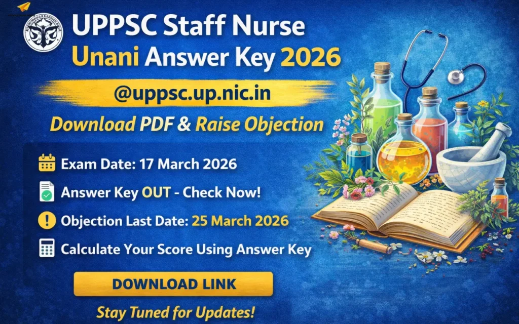 UPPSC Staff Nurse Unani Answer Key 2026 Out, Download PDF & Raise Objection