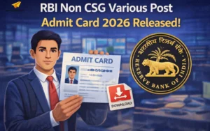 RBI Non CSG Various Post Admit Card