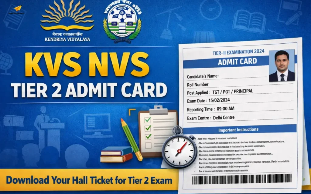 KVS NVS Tier 2 Admit Card 2026 Out @cbse.gov.in, Phase 2 Call Letter Download Link kvs nvs tier 2 admit card