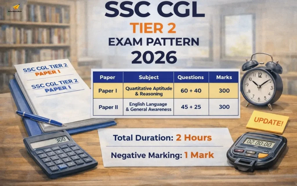 SSC CGL Tier 2 Exam Pattern 2026: Complete Structure & Marking ssc cgl tier 2 exam pattern 2026