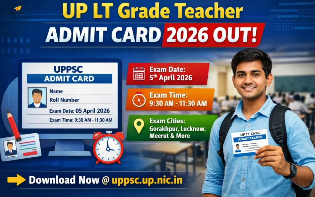 UP LT Grade Teacher Admit Card 2026 OUT, Download Hall Ticket @uppsc.up.nic.in UP LT Grade Teacher Admit Card