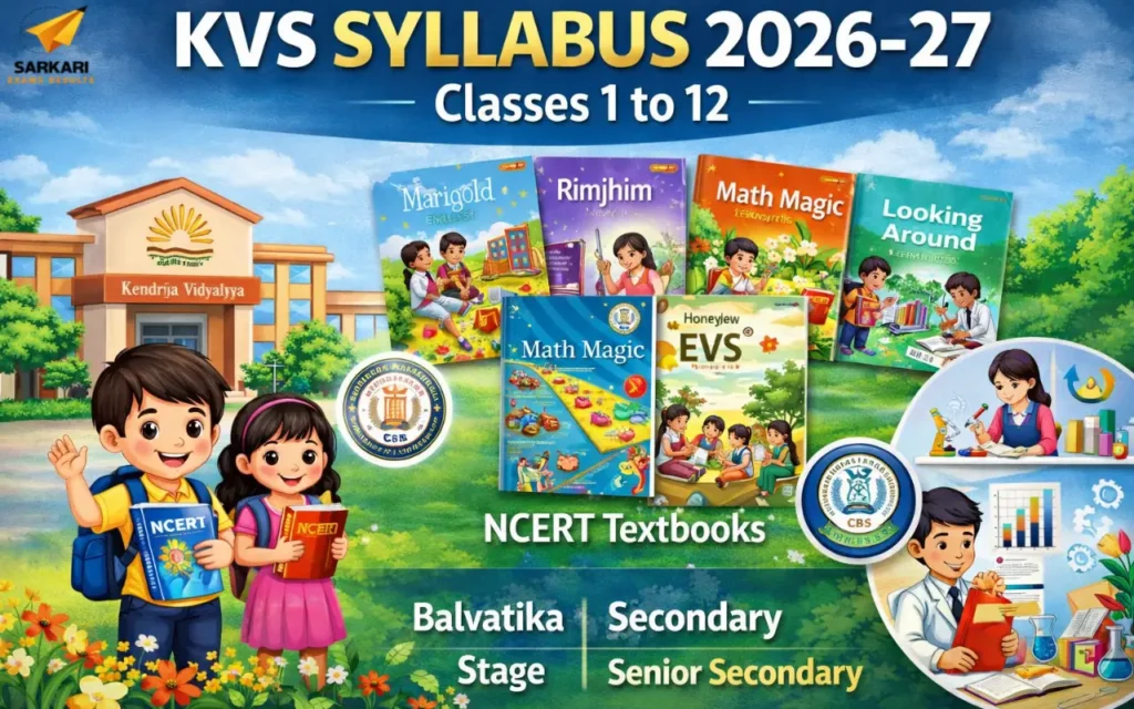 KVS Syllabus 2026-27: Class 1 to 12 Subjects, NCERT Books & Exam Pattern