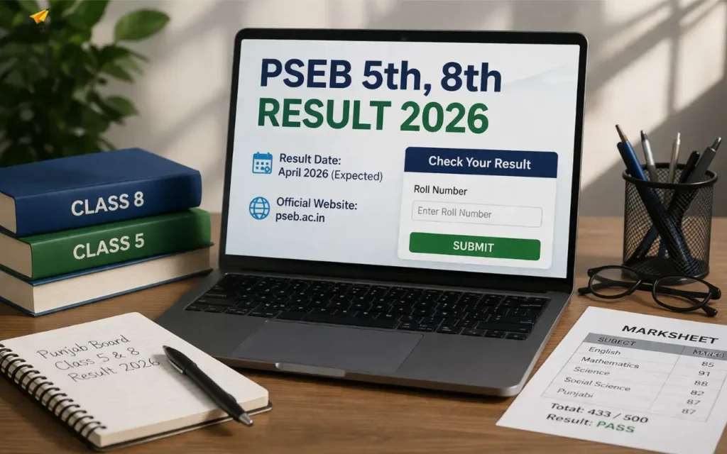 PSEB 5th, 8th Result 2026 LIVE: Punjab Board Result Date, Link @ pseb.ac.in, Check Roll Number Wise pseb 5th, 8th result