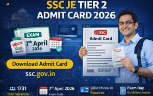 ssc je tier 2 admit card