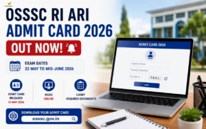 osssc ri ari admit card