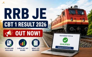 rrb je cbt 1 result