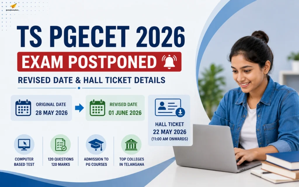 TS PGECET 2026 Exam Postponed, Revised Date and Hall Ticket Details Announced ts pgecet 2026