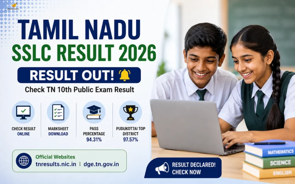 Tamil Nadu SSLC Result 2026 Out at tnresults.nic.in, Check TN 10th Public Exam Result tamil nadu sslc result