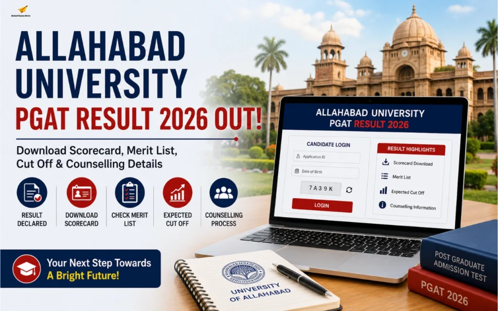 Allahabad University PGAT Result 2026 Out: Download Scorecard, Merit List, Cut Off & Counselling Process allahabad university pgat result