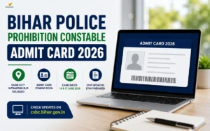 bihar police prohibition constable exam city intimation slip