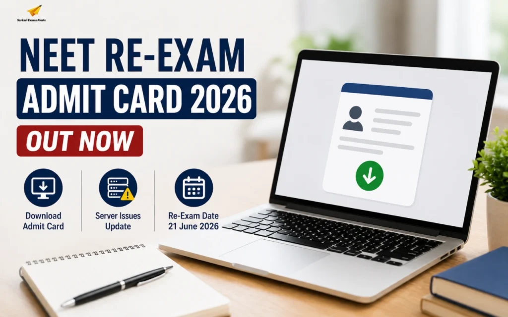 NEET Re-Exam Admit Card 2026: NTA Issues Important Update on Website Crash, Check Latest Download Status & Solutions neet re exam admit card 2026