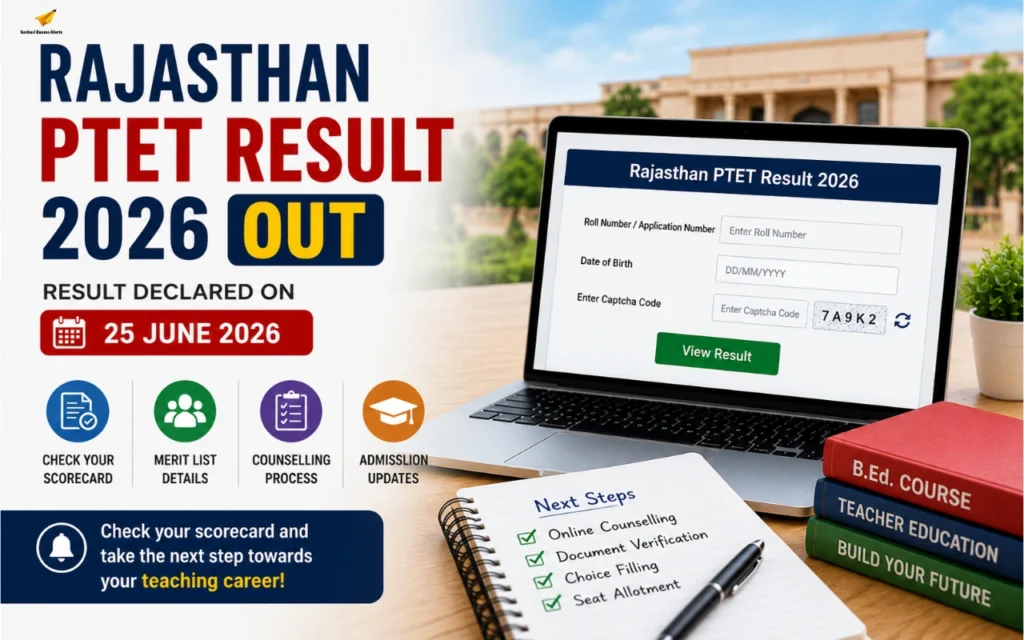 Rajasthan PTET Result 2026 Out: Download Scorecard, Merit List, Counselling Process & Cut Off Details rajasthan ptet result