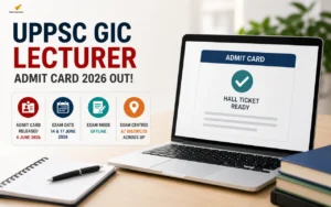 uppsc gic lecturer admit card