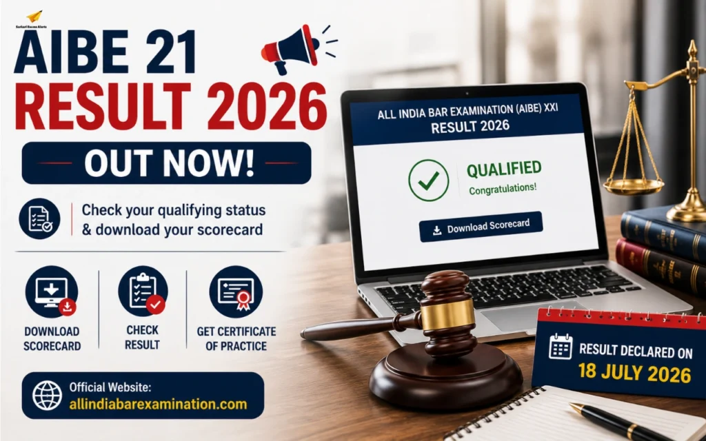 AIBE 21 Result 2026 Out: Download Scorecard, Check Qualifying Status & Certificate of Practice Details