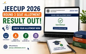 jeecup round 3 seat allotment result