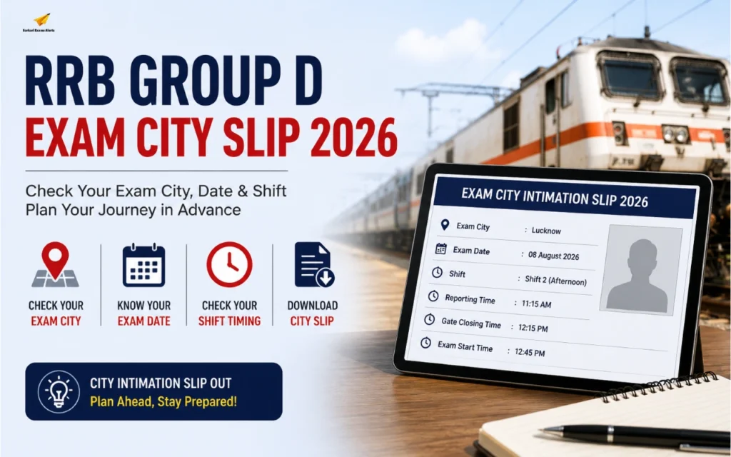 rrb group d exam city intimation slip