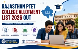 rajasthan ptet college allotment list
