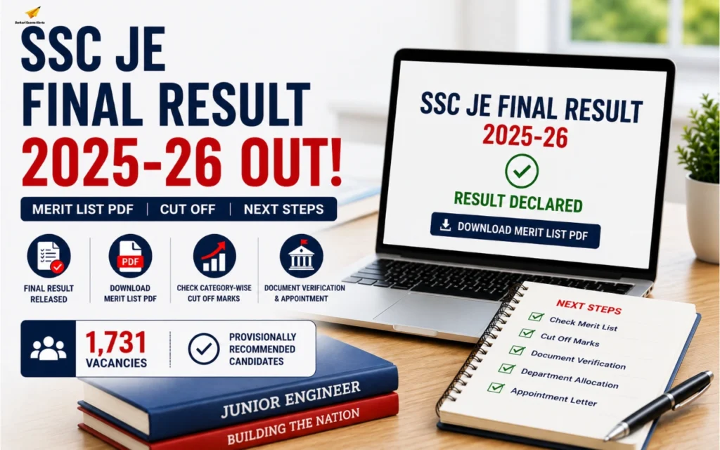 SSC JE Final Result 2025-26 Out: Download Merit List PDF, Cut Off, Document Verification & Appointment Details ssc je final result