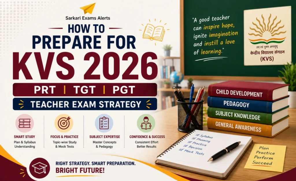 How to Prepare for KVS 2026: PRT TGT PGT Teacher Exam Strategy Prepare for KVS