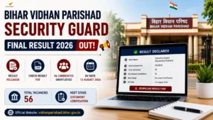 bihar vidhan parishad security guard final result