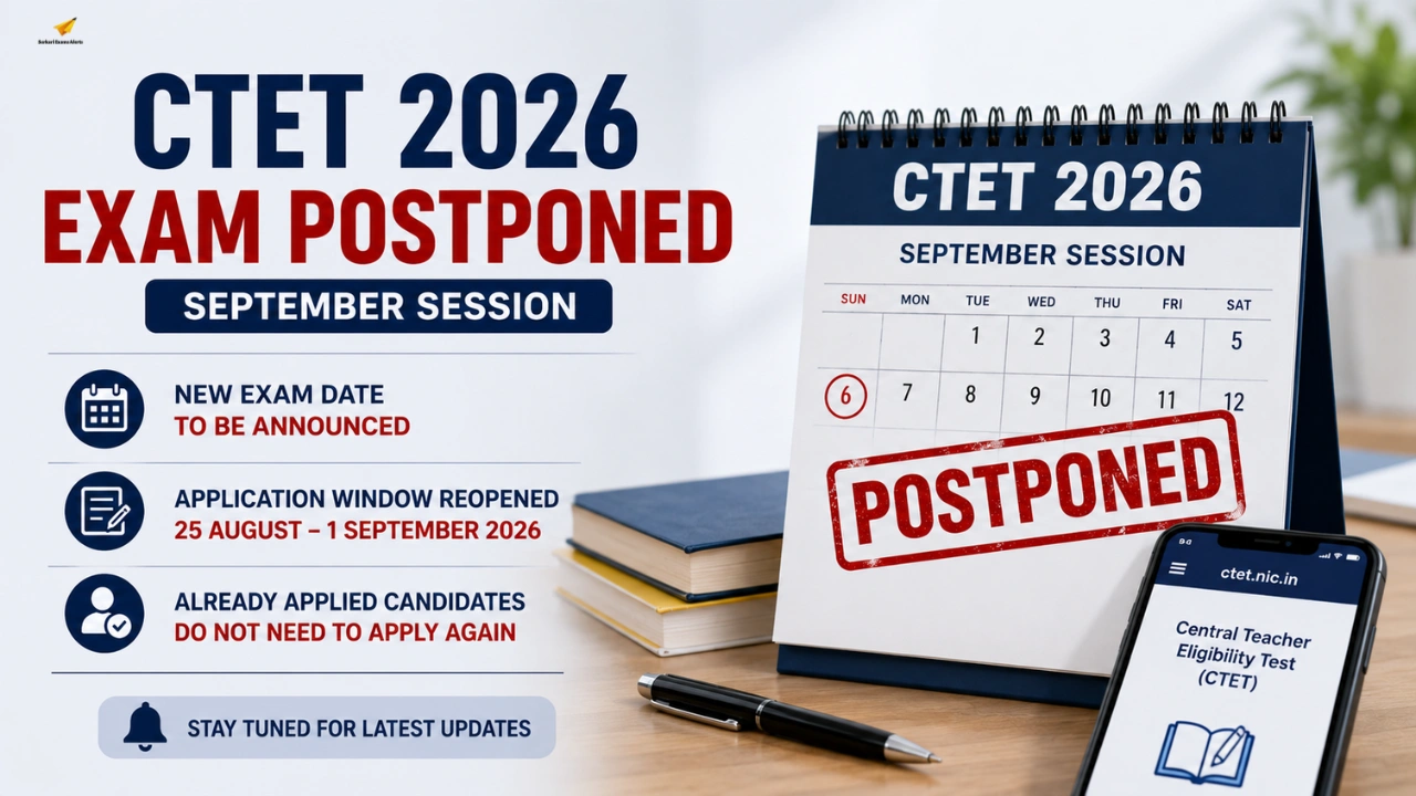CTET Exam Postponed 2026: September Exam Date Deferred, Application Window Reopened, New Date & Latest Updates