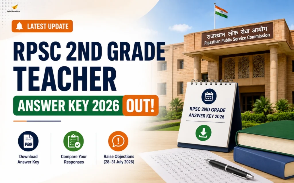 RPSC 2nd Grade Teacher Answer Key 2026 Out: Download Subject-wise PDF, Response Sheet & Raise Objections rpsc 2nd grade teacher answer key