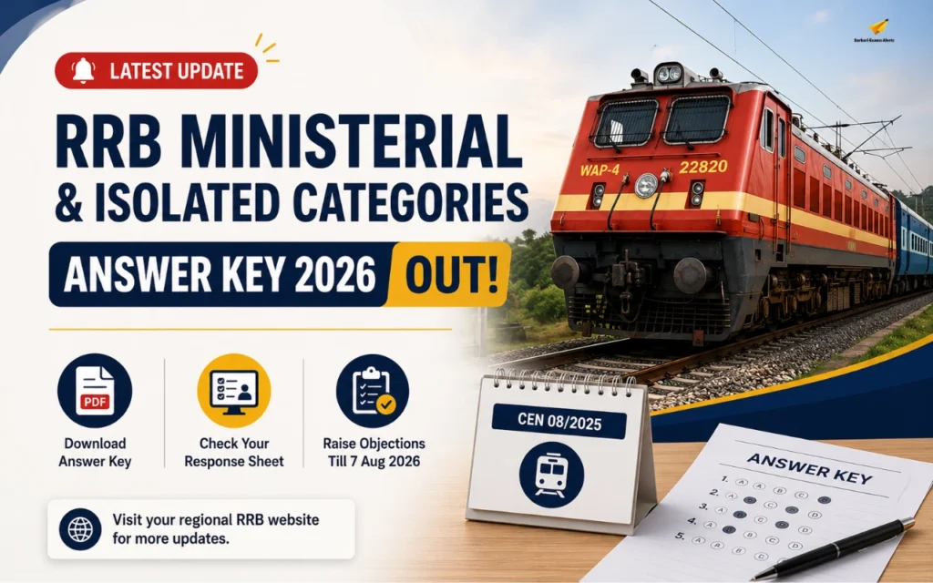 rrb ministerial and isolated categories answer key