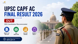upsc capf final result