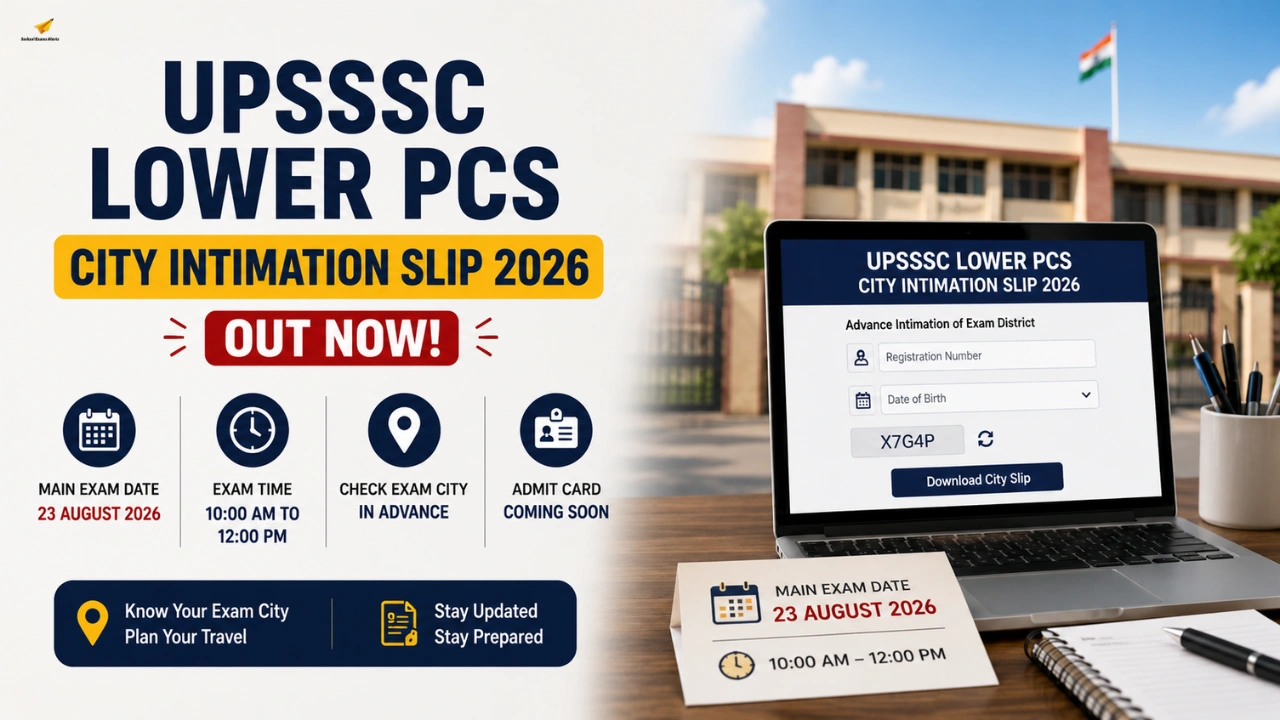 upsssc lower pcs city intimation slip