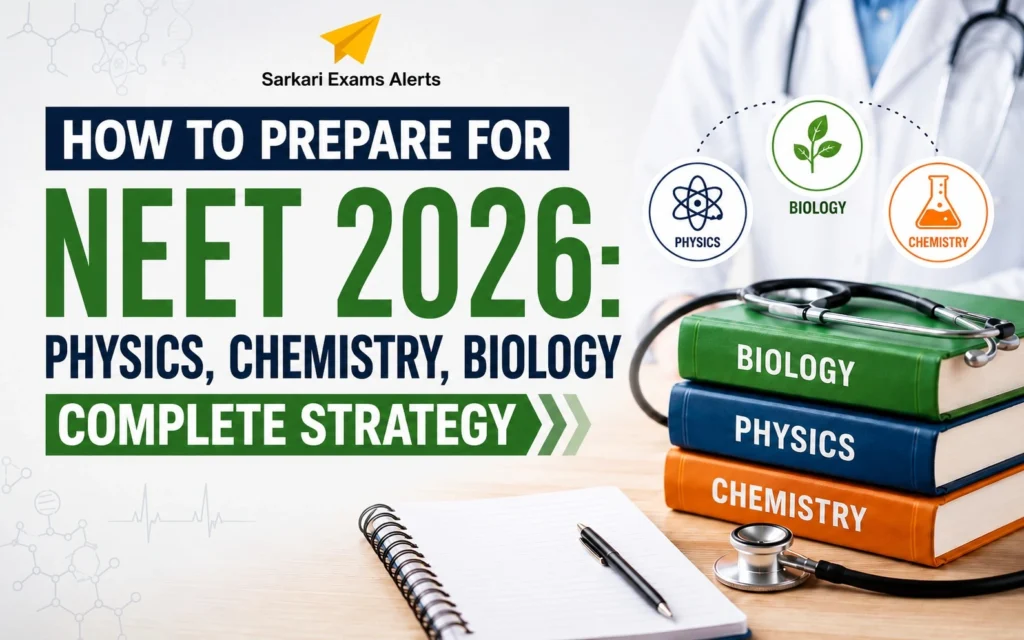 How to Prepare for NEET 2026: Physics Chemistry Biology Complete Strategy Prepare for NEET